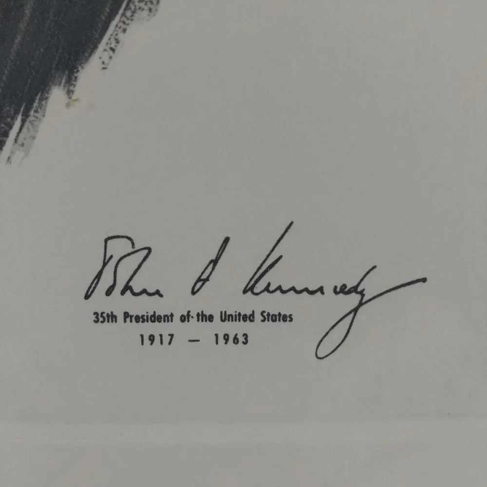 Vintage John F Kennedy Sketch 35th President Of The United States 1917 To 1963 - Picture 3 of 10
